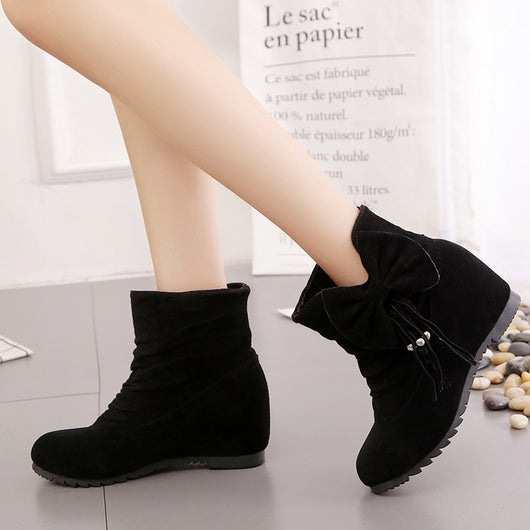 Botines Cortos para Mujer con Detalle de Lazo Interno
