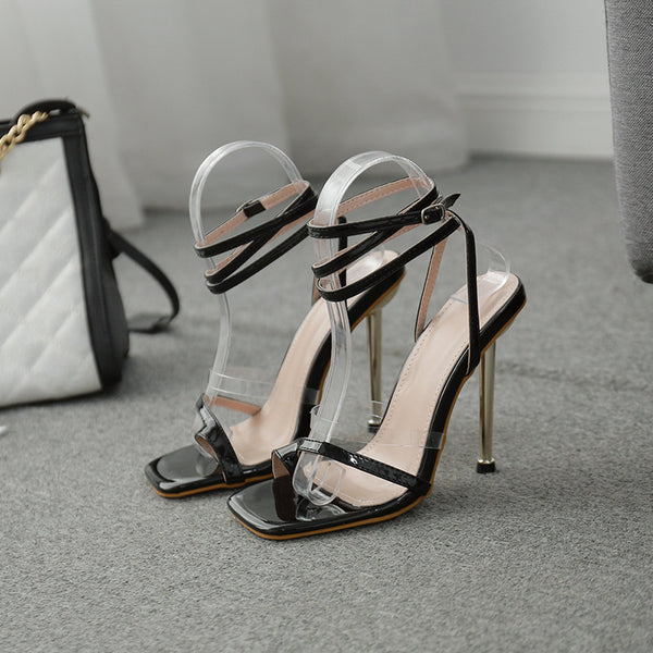 Sandalias de Tacón Stiletto con Punta Cuadrada - Image 3