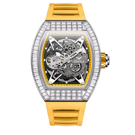 Reloj Automático Mecánico para Hombre con Correa de Silicona y Resistencia al Agua - Image 3
