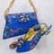 Conjunto de Zapatos y Bolso a Juego con Flores de Cristal Multicolor
