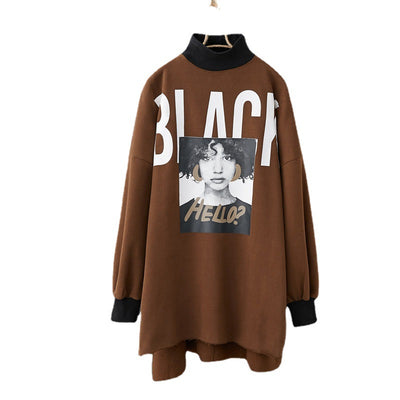 Buzo Oversized con Lettering de Largo Medio y Cuello Polera - Image 7