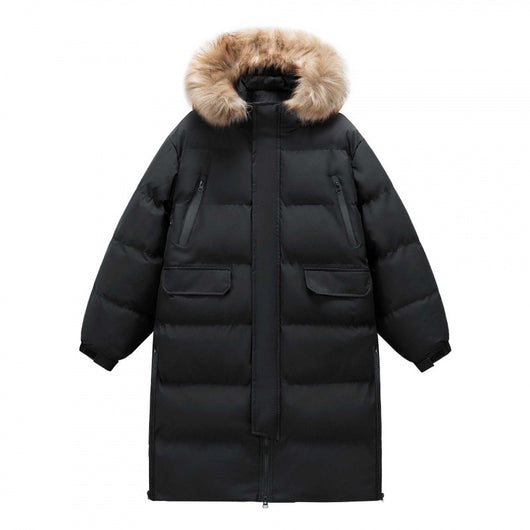 Abrigo Largo para Invierno con Cuello de Pelaje Acolchado - Image 4