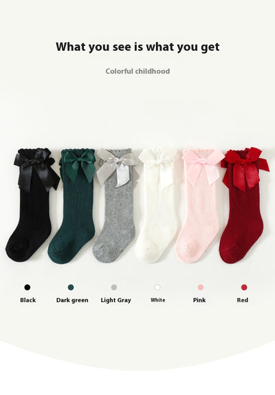 Calcetines Largos para Bebé con Moño Grande y Puño Sin Presión - Image 21