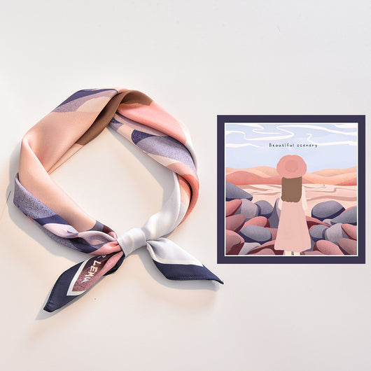 Pañuelo Cuadrado de Seda Premium Versátil para Mujer