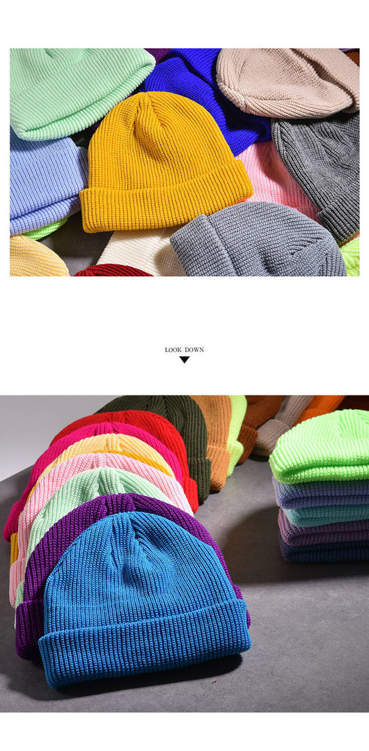 Gorro de Lana Tejido Estilo Coreano para Otoño e Invierno - Image 16