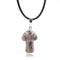Natural Crystal Mini Pequeño Mushroom Pendant Necklace Rhodochrosite