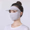 Hat Brim Ice Silk Mask Gris