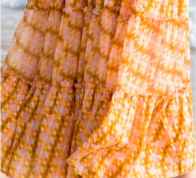 Vestido Midi de Seda con Cintura Elástica Adornada en Diamantes - Image 13