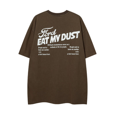 Camiseta Manga Corta Estampado de Letras para Hombre - Image 9