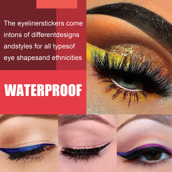 Delineador de Glitter + Kit de Pestañas Postizas - Maquillaje Ojos Brillante