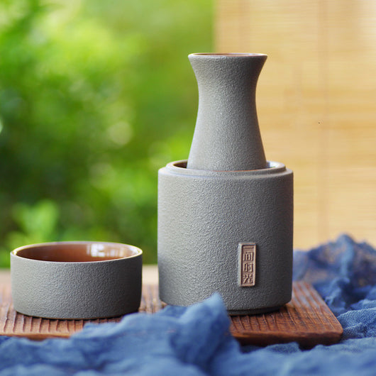 Juego de Vino de Cerámica Japonesa Portátil para el Hogar - Image 3