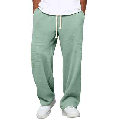 Pantalones Athleisure de Pierna Ancha y Tejido Waffle para Hombre - Image 24