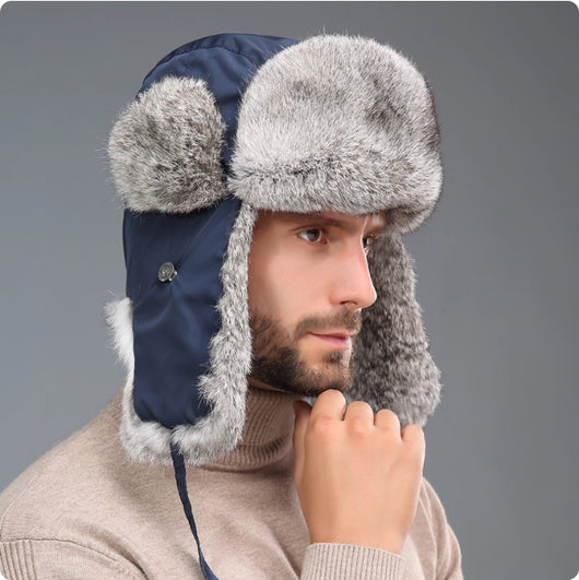 Gorro Térmico Unisex de Piel de Conejo con Protección Auditiva para Clima Frío - Image 20
