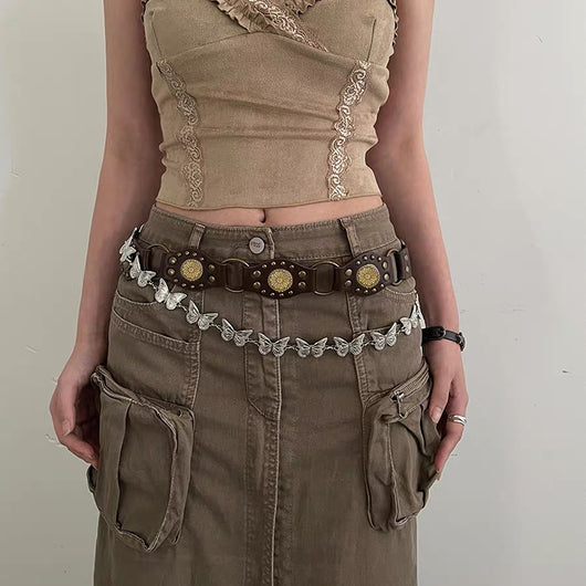 Cinturón Vintage Unisex con Hebilla de Metal Remachado - Estilo Punk Hip Hop - Image 7