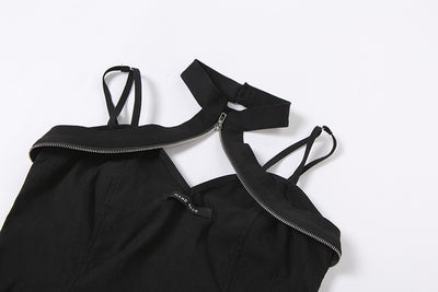 Blusa Elegante de Cuello Halter con Detalles Calados y Costuras Bicolor - Image 17
