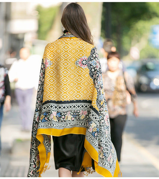 Suéter Oversized de Cachemira a Cuadros Lujo Invierno para Mujer - Image 7