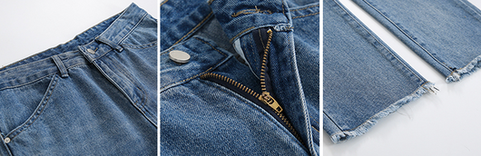 Pantalones Jeans Rectos Holgados Noveno Casual para Hombre - Image 13