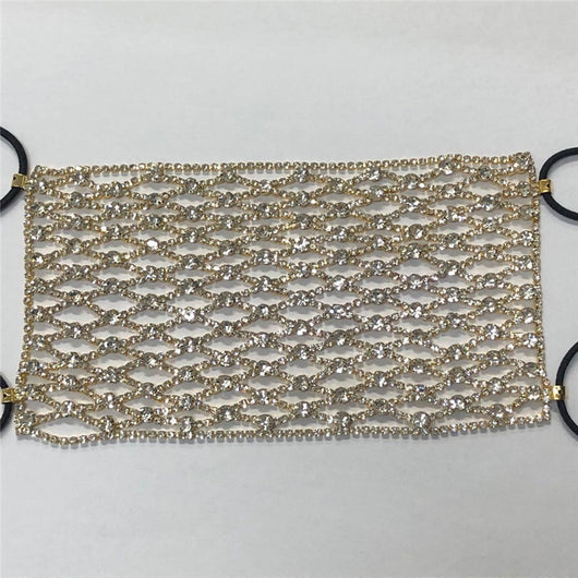 Máscara de Diamantes Brillantes con Diseño de Malla - Image 10