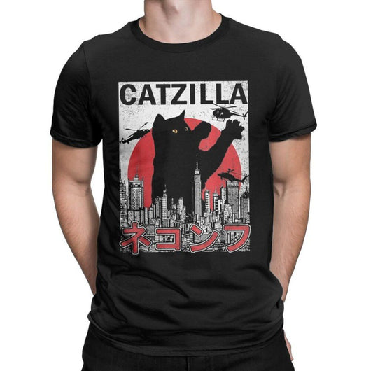 Camiseta Retro Gato Estampado Unisex de Manga Corta - Image 17