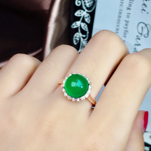 Conjunto de Calcedonia Verde Natural Tipo Hielo - Cristal Zhengyang - Image 8