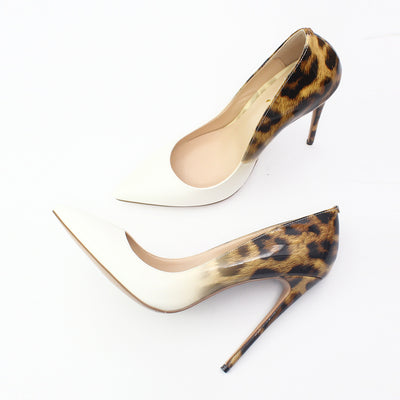 Zapatos de Tacón Alto Punta Afilada con Textura Animal para Mujer - Image 3