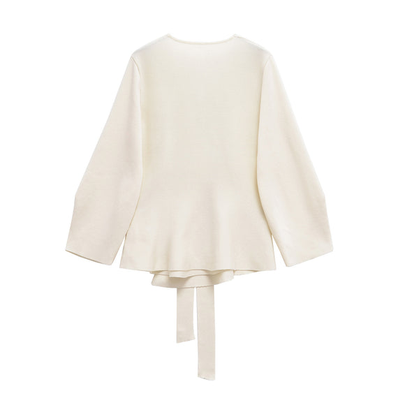 Blusa Tejida Larga con Cinturón para Mujer - Elegancia Moderna