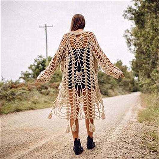 Cardigan de Lana Gruesa Tejido Holgado para Mujer - Image 2