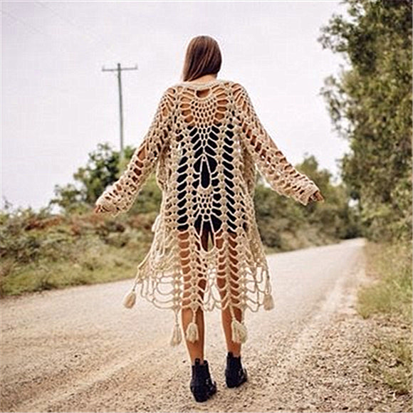 Women's Loose Knit Chunky Wool Cardigan