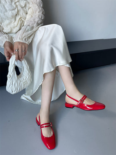 Sandalias Tipo Mocasín con Hebilla y Punta Cuadrada para Mujer - Image 24