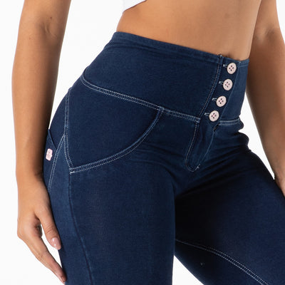 Jeans Levantacaderas con Cuatro Botones para Fitness Mujer - Image 11