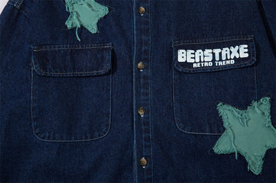 Camisa Denim con Bordado de Estrella de Cinco Puntas - Diseño Personalizado - Image 15
