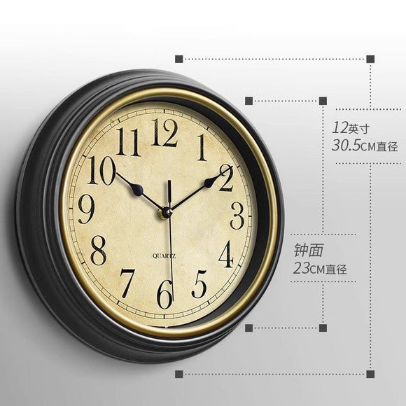 Reloj de Pared Retro Silencioso sin Perforaciones