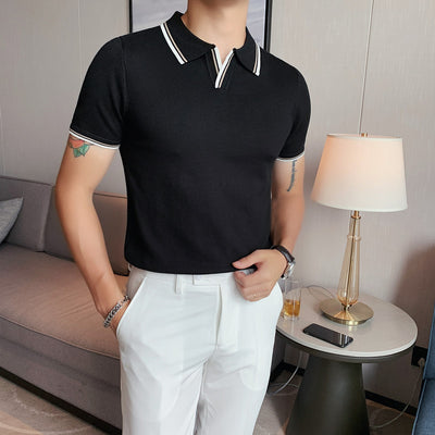 Polo Manga Corta Slim Fit Blanco - Tejido Fresco para Hombre - Image 3