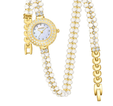 Reloj de Perla de Agua Dulce con Diamantes - Lujo Asequible para Mujer - Image 3