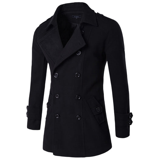 Abrigo Casual de Manga Larga para Hombre - Color Sólido - Image 6