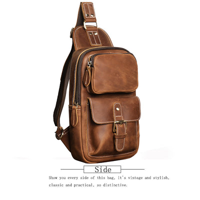 Bolsa Mensajero de Cuero para Deportes al Aire Libre Gran Capacidad - Image 14