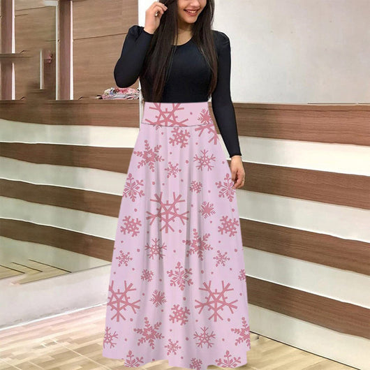 Conjunto de Falda Larga con Estampado Navideño Europeo y Americano - Image 11