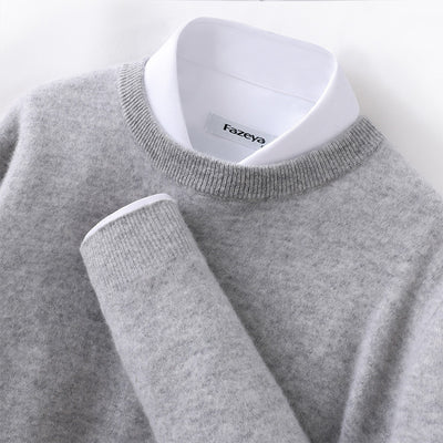 Suéter Grueso Business Casual de Manga Larga para Hombre - Otoño e Invierno - Image 17
