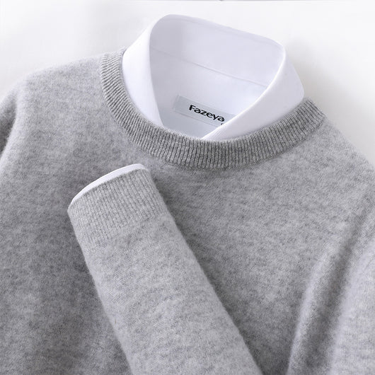 Suéter Grueso Business Casual de Manga Larga para Hombre - Otoño e Invierno - Image 17