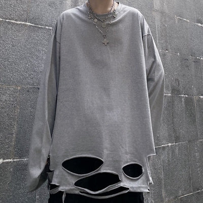 Camiseta Larga Ajustada con Detalles Calados - Manga Larga - Image 6