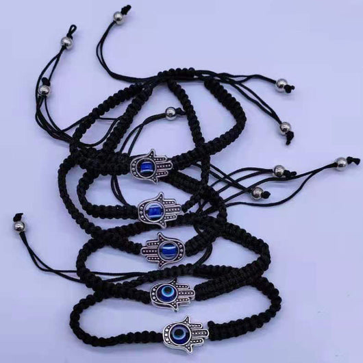 Pulsera de Pareja Tejida con Palma y Ojos - Diseño Europeo y Americano - Image 6