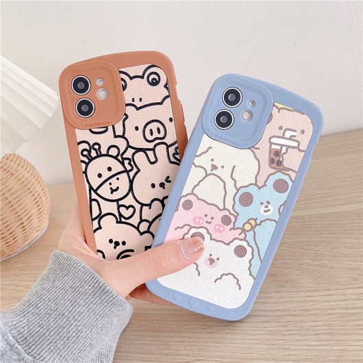 Funda para Teléfono con Diseño de Animales Doodle a Pantalla Completa
