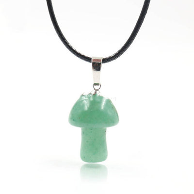 Collar Colgante de Cristal Natural con Forma de Champiñón Mini - Image 11