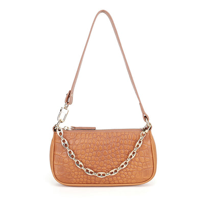 Bolso de Cuero Crudo para Hombro Único - Estilo Minimalista - Image 5