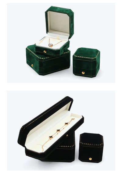 Caja Octagonal de Joyería con Encaje - Organizador de Anillos, Pendientes y Pulseras - Image 17
