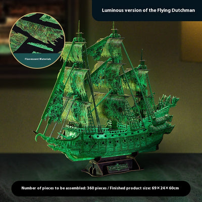Maqueta de Barco de Papel Tiedani - Modelo 3D para Armar a Mano - Image 11