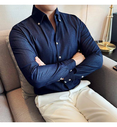 Camisa Denim de Manga Larga para Hombre - Image 25