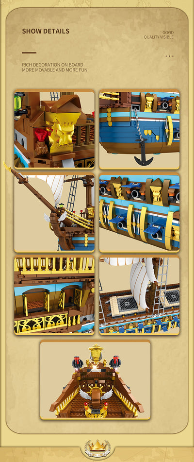Barco de Guerra Real - Maqueta de Ensamblaje Avanzado Educativo - Image 7