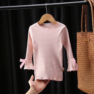 Camisa Básica de Algodón con Rayas para Primavera y Otoño - Image 10