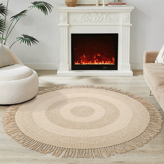Alfombra de Lana Natural Blanco Leche - Diseño Moderno Minimalista para Sala y Dormitorio - Image 3
